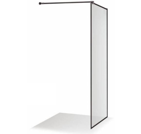 Brasta Glass dušo sienelė Dija Nero Frame, skaidriu stiklu