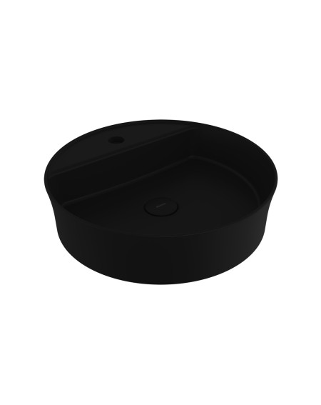 Bocchi Slim Line apvalus praustuvas su anga maišytuvui 45 cm, juodas