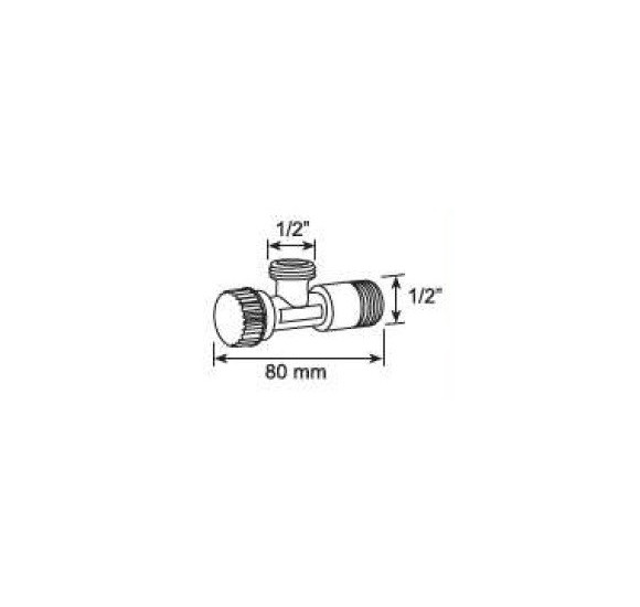 Kampinis ventilis AGM 1/2" - 1/2"