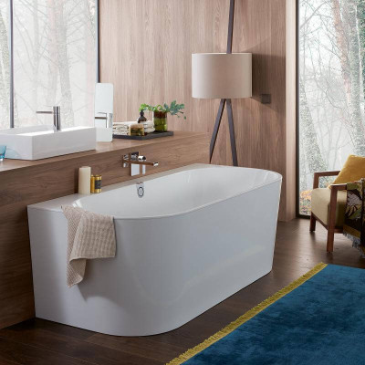 Villeroy&Boch Oberon 2.0 Quaryl® Vonia, 180x80cm, glaudžiama prie sienos