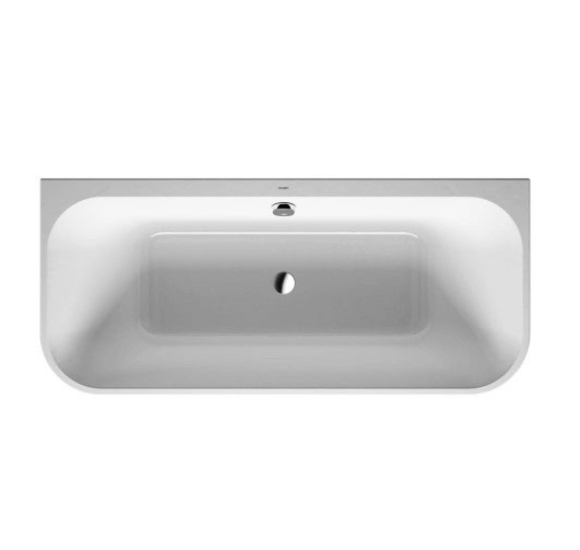 Duravit Happy D.2 prie sienos glaudžiama vonia su matine juoda apdaila 1800x800