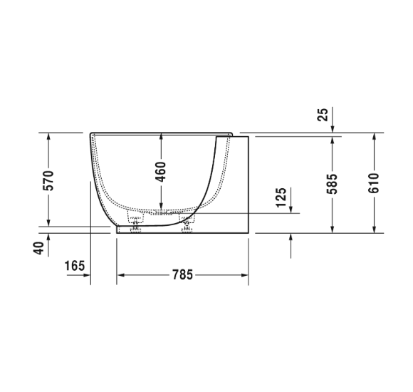 Akrilinė vonia Duravit Luv DuraSolid® 185x95cm