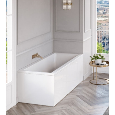 Balteco Roma 179x80cm, akrilinės vonios komplektas: rėmas, apdaila L-formos ir sifonas
