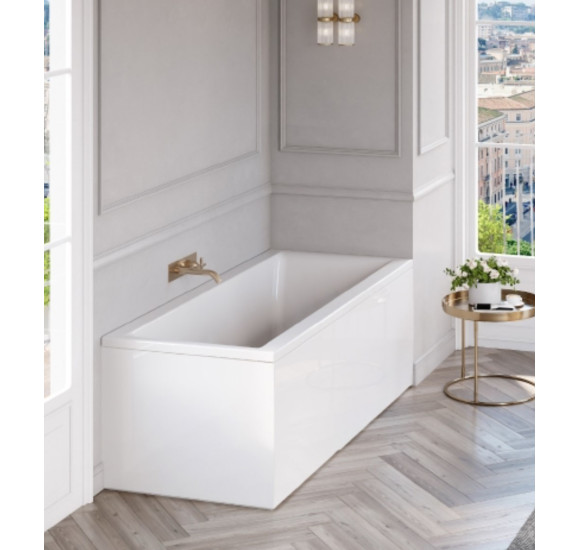 Balteco Roma 179x80cm, akrilinės vonios komplektas: rėmas, apdaila L-formos ir sifonas