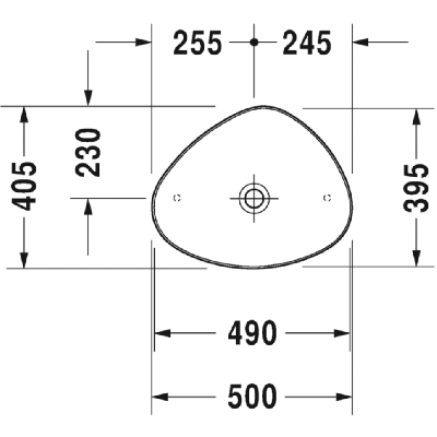 Duravit Cape Cod pastatomas praustuvas 500x405 (balta spalva)