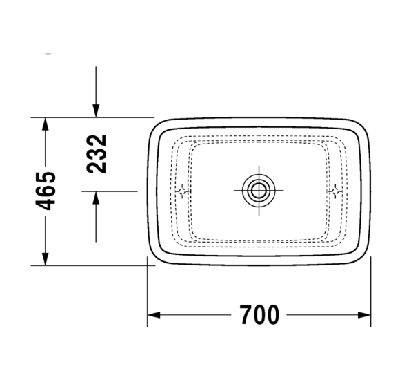 Duravit PuraVida praustuvas 700x465mm