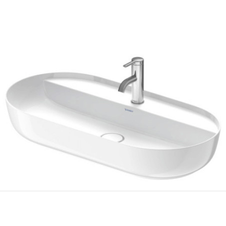 Duravit Luv Pastatomas praustuvas 800x400 su anga maišytuvui (vidus baltas, išorė balta blizgi)
