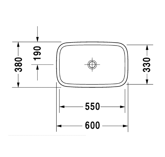 Duravit DuraStyle pastatomas praustuvas 600x380