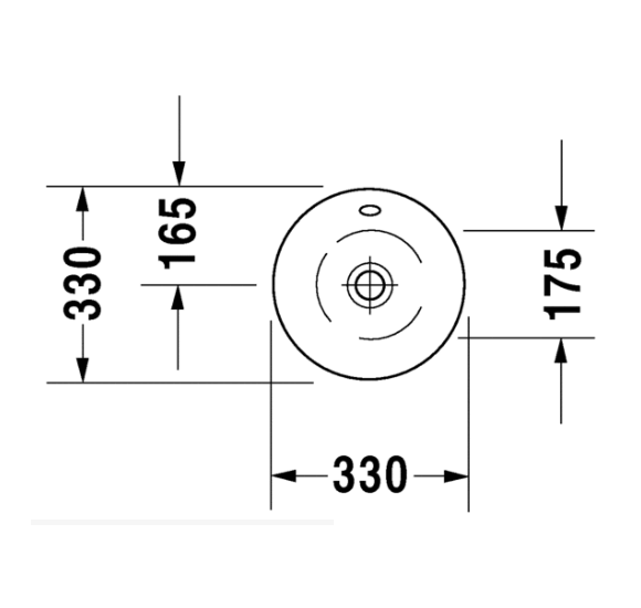 Duravit Starck 1 pastatomas praustuvas 330mm