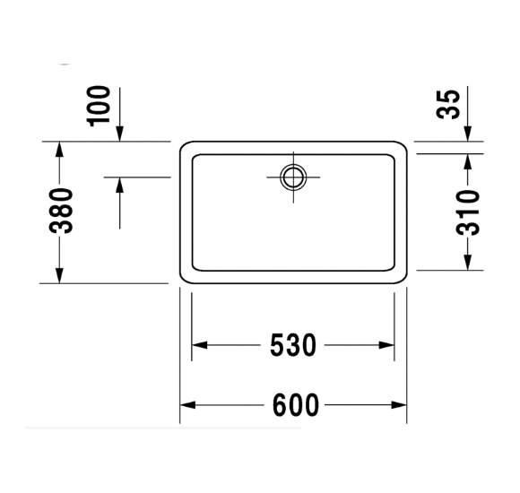 Duravit Vero Pastatomas praustuvas 600x380