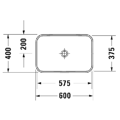 Duravit Happy D.2 Plus įleidžiamas praustuvas 600x400