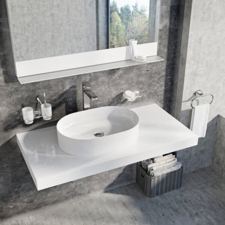 Ravak Ceramic O Slim pastatomas praustuvas, 550x370x120