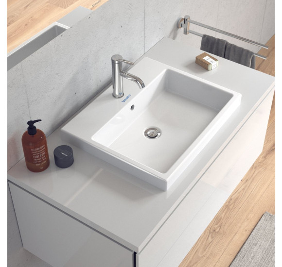 Duravit Vero Air įleidžiamas praustuvas su anga maišytuvui 550x455mm