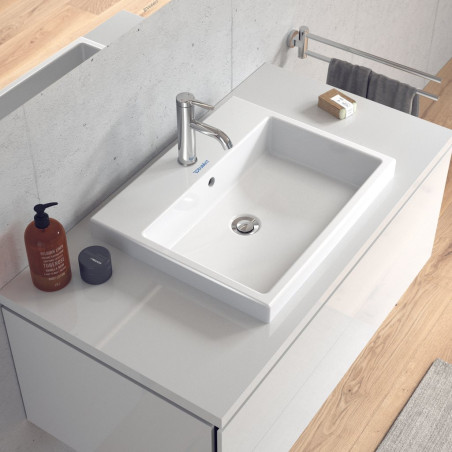 Duravit Vero Air įleidžiamas praustuvas su anga maišytuvui 550x455mm