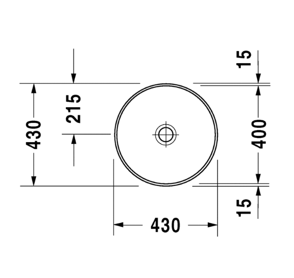 Duravit Architec po stalviršiu montuojamas praustuvas 400mm