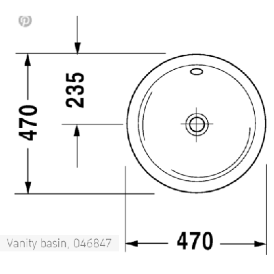 Duravit Architec įleidžiamas praustuvas 470mm