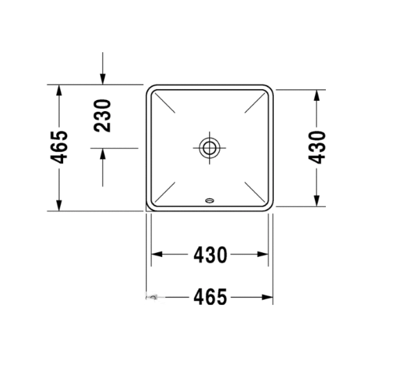 Duravit Starck 3 po stalviršiu montuojamas praustuvas 465x465