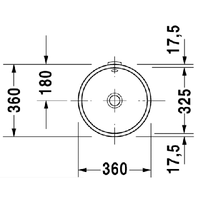 Duravit Architec po stalviršiu montuojamas praustuvas 325mm