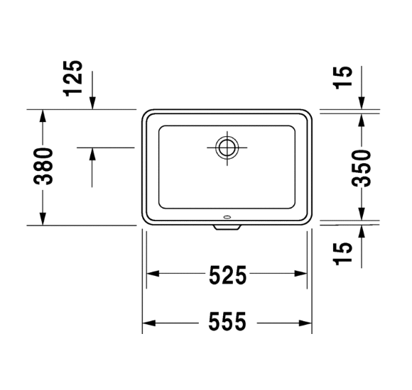 Duravit 2nd floor Po stalviršiu montuojamas praustuvas 555x380