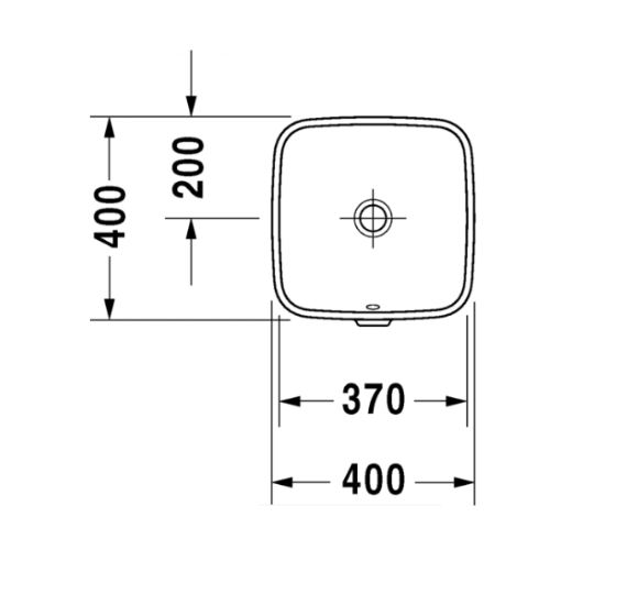 Duravit DuraStyle po stalviršiu montuojamas praustuvas 400x400mm