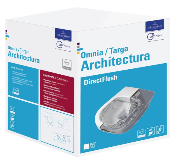 Villeroy&Boch Architectura pakabinamas klozetas su softclose dangčiu "Rimless"