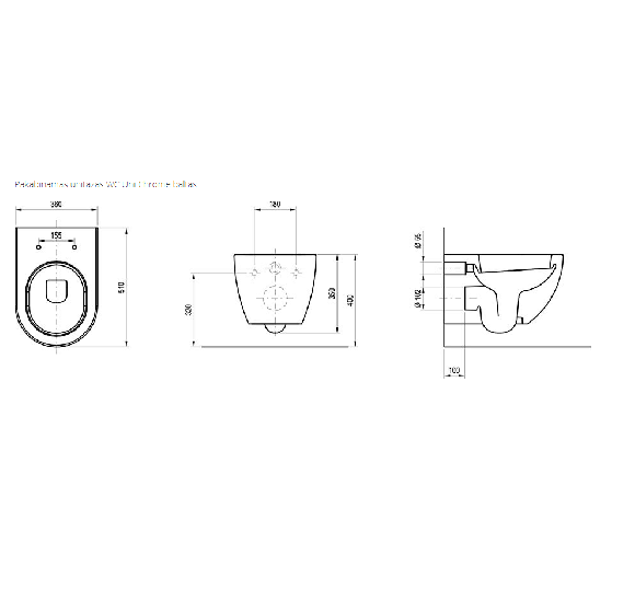 Ravak Uni Chrome pakabinamas klozetas 'Rimless' su "Soft Close" dangčiu