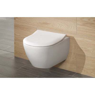 Villeroy&Boch pakabinamas unitazas Subway 2 'Rimless', su plonu dangčiu, 5614R201