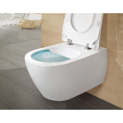 Villeroy&Boch pakabinamas unitazas Subway 2 'Rimless', su plonu dangčiu, 5614R201