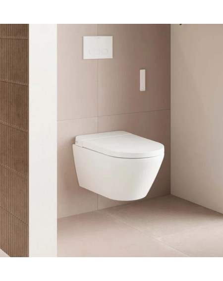 Duravit SensoWash D-Neo Compact pakabinamas išmanusis unitazas su dangčiu ir tvirtinimais, baltos spalvos