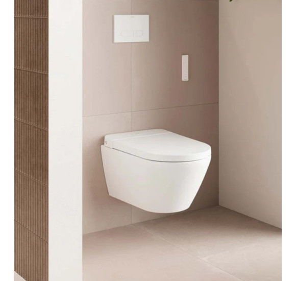 Duravit SensoWash D-Neo Compact pakabinamas išmanusis unitazas su dangčiu ir tvirtinimais, baltos spalvos