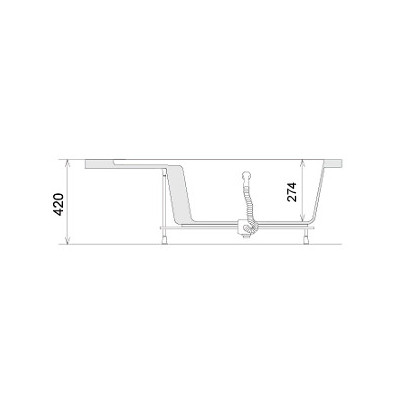 Ravak dušo padėklas Sabina 80,90cm
