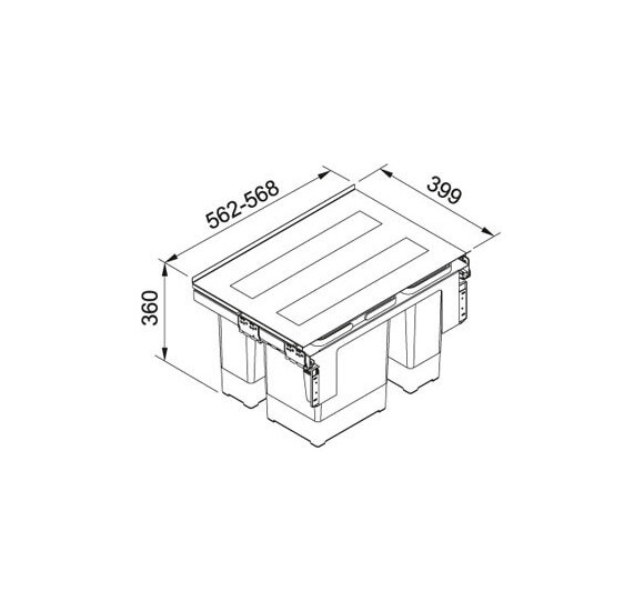 Franke šiukšlių rūšiavimo sistema Sorter Garbo 60-3