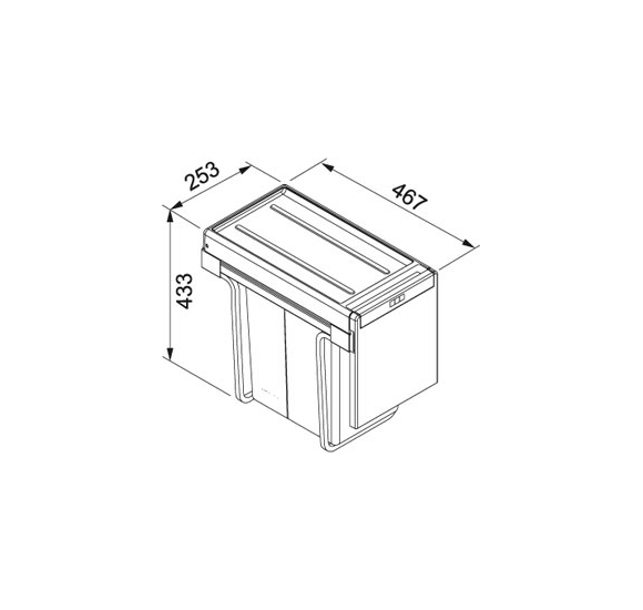 Franke šiukšlių rūšiavimo sistema Cube 30, 3x10l