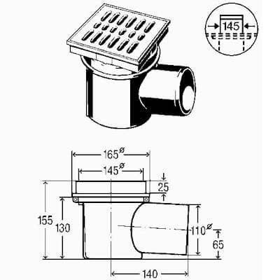 Viega trapas 100, horizontalus