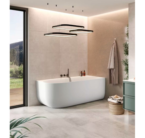 Balteco Marin W XONYX kampinė akmens masės vonia 171 cm, balta matinė, (R/L)