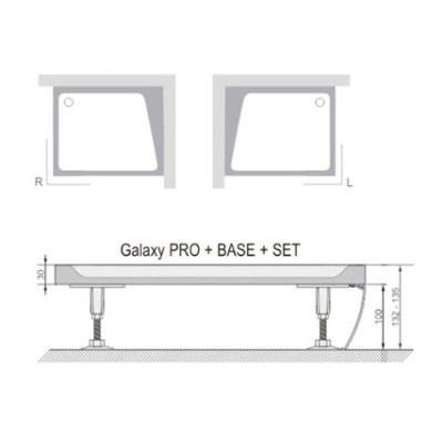 Apdaila Ravak Gigant Pro 100x80, 110x80, 120x80, 120x90cm