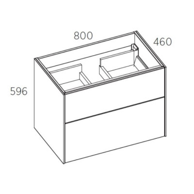 Balteco Vida vonios praustuvo spintelė, "push to open" sistema, pasirinkite dydį (80 - 120 cm) ir spalvą
