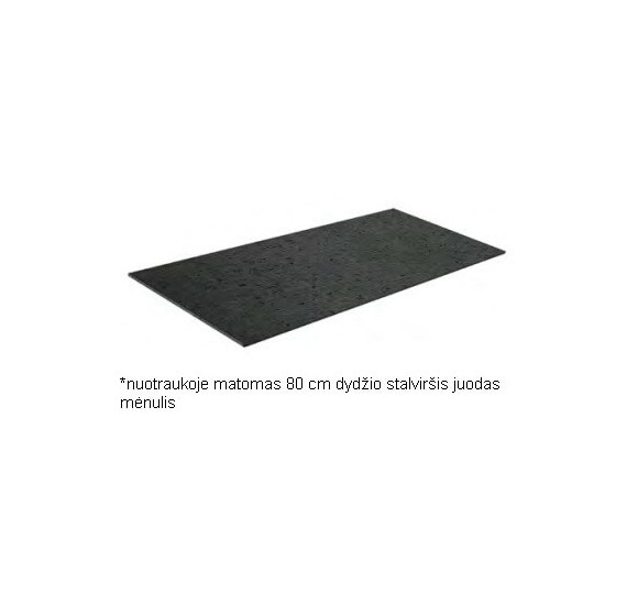 Kame plonas HPL stalviršis, juodas mėnulis (pasirenkami dydžiai)