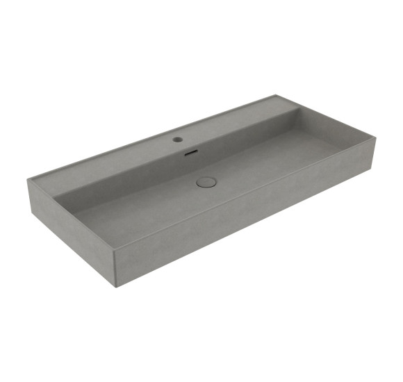BOCCHI Milano pakabinamas/pastatomas praustuvas 1000x465, betono matinės spalvos