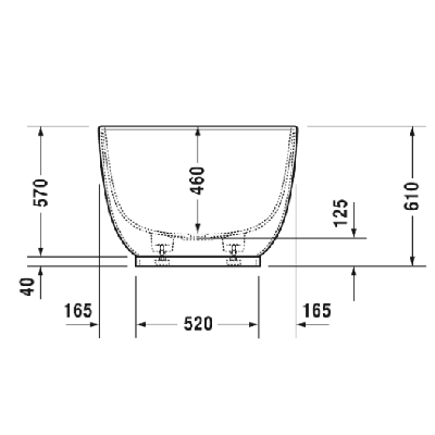 Duravit Luv laisvai pastatoma vonia DuraSolid® 1800x850