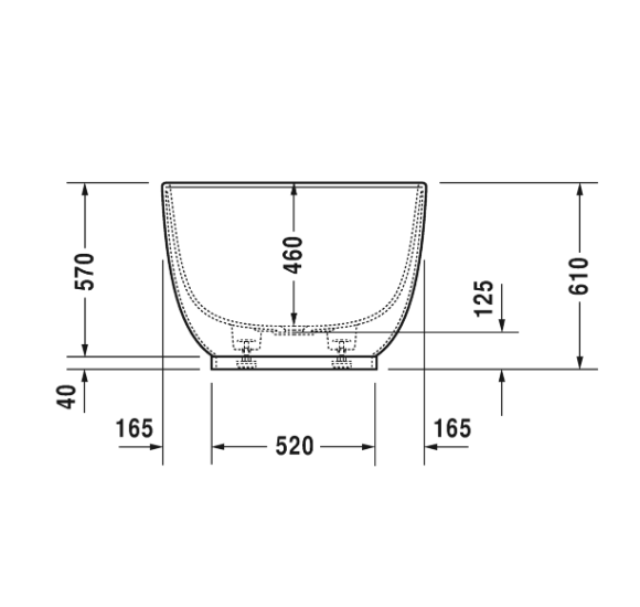 Duravit Luv laisvai pastatoma vonia DuraSolid® 1800x850