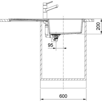 Franke S2D 611-100 tectonite plautuvė, užkemšamas ventilis, pasirenkama spalva