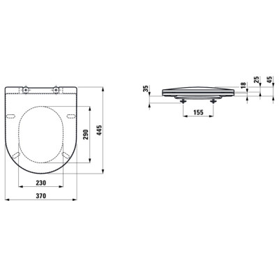 Klozeto dangtis Laufen Pro New "Slim Soft Close"