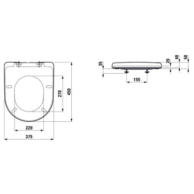 Laufen Pro New  unitazo dangtis, lėtai nusileidžiantis