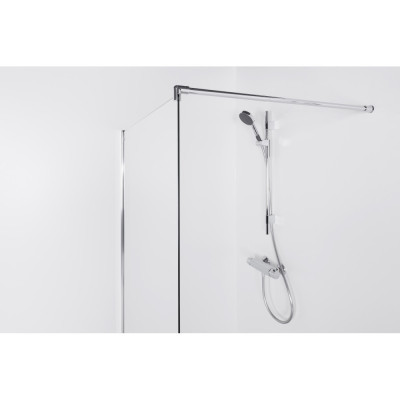 Brasta Glass dušo sienelė Ema, 90x200, skaidrus 6mm stiklas, chromo furnitūra