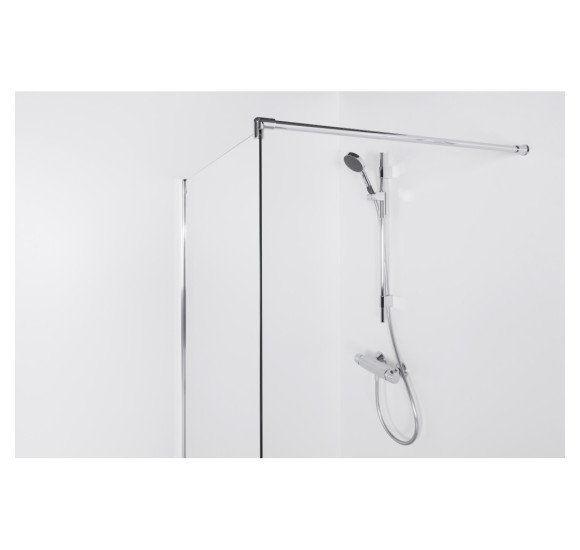 Brasta Glass dušo sienelė Ema, 90x200, skaidrus 6mm stiklas, chromo furnitūra