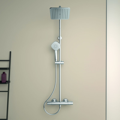 Ideal Standard CERATHERM T100 termostatinė dušo sistema, chromo spalvos