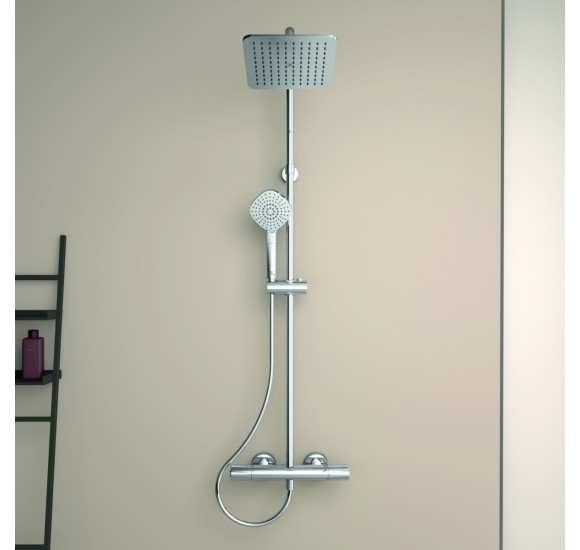 Ideal Standard CERATHERM T100 termostatinė dušo sistema, chromo spalvos