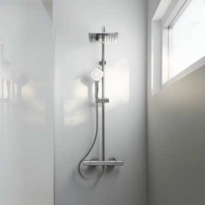 Ideal Standard CERATHERM T100 termostatinė dušo sistema, chromo spalvos