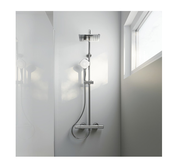 Ideal Standard CERATHERM T100 termostatinė dušo sistema, chromo spalvos